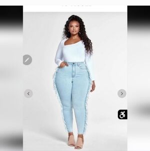 Fashion to figuere size 16 fringe skinny jeans